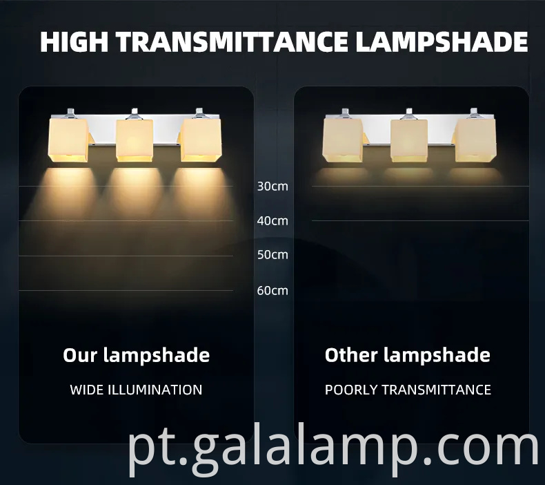 Luz de vaidade do banheiro liderado contemporâneo para interiores elegantes